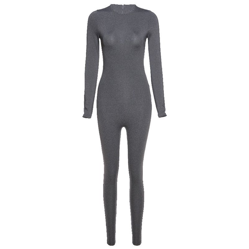 Long Sleeved Slim High Waisted Hip Lifting Sports Jumpsuit