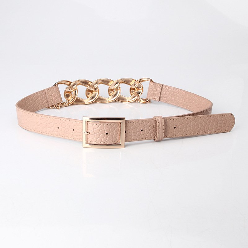 Belt With Metal Chain Splice