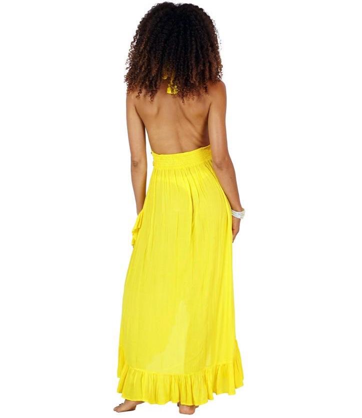 Denisse Ruffle Detail Maxi Dress