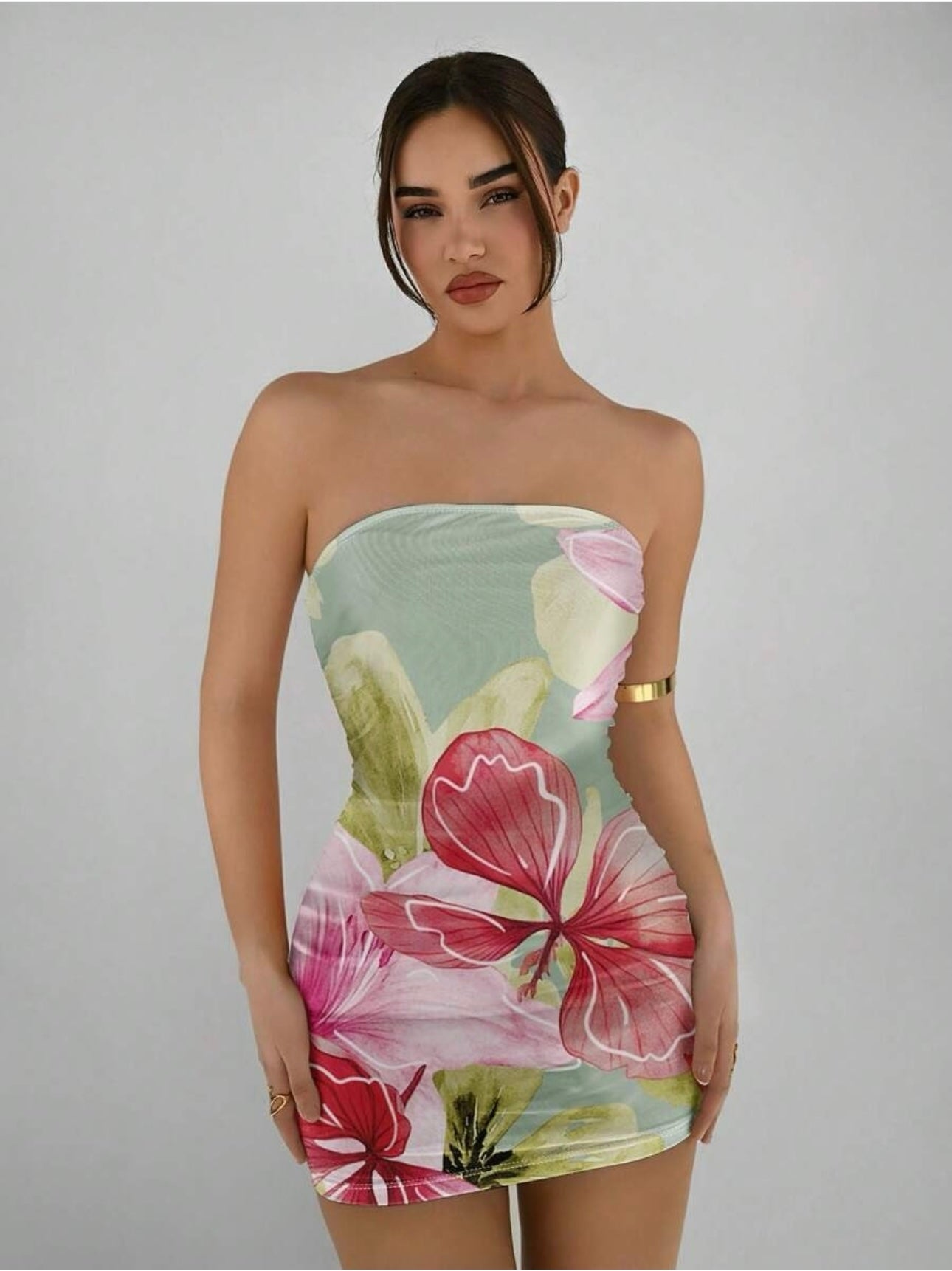 Flor strapless mini dress