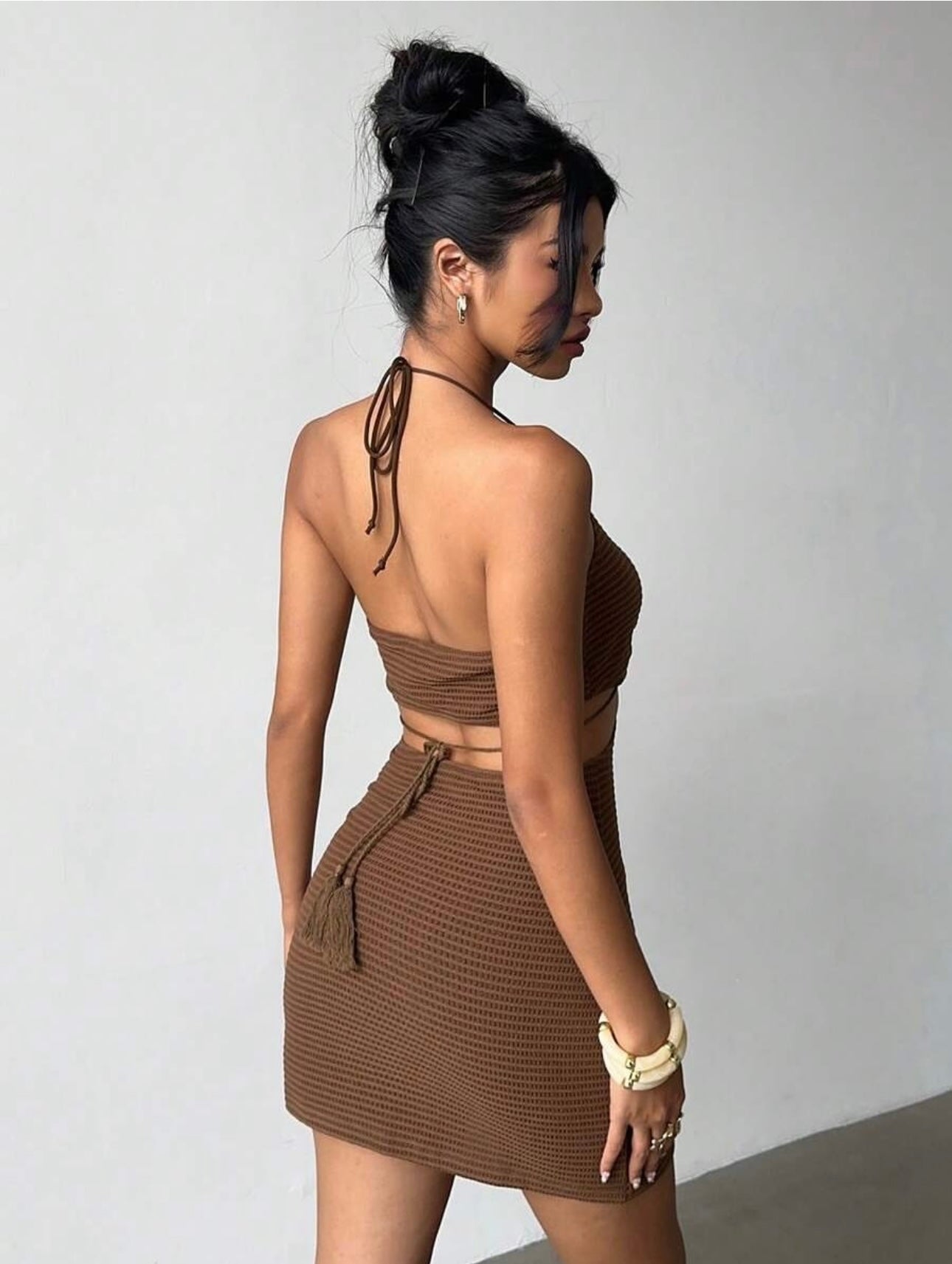 Careli halter mini dress