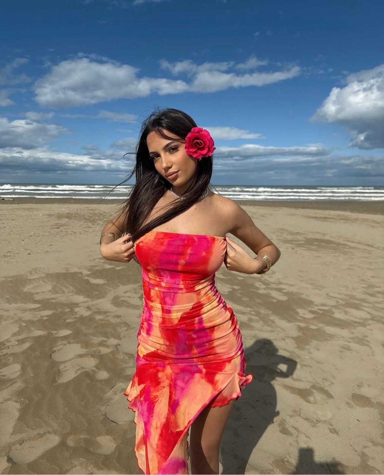 Rufina open back ruffles dress