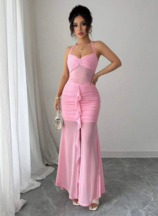 Santa Clara bodycon halter dress