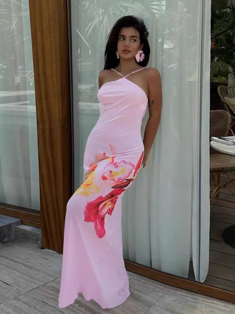 Aqualina strapless long dress