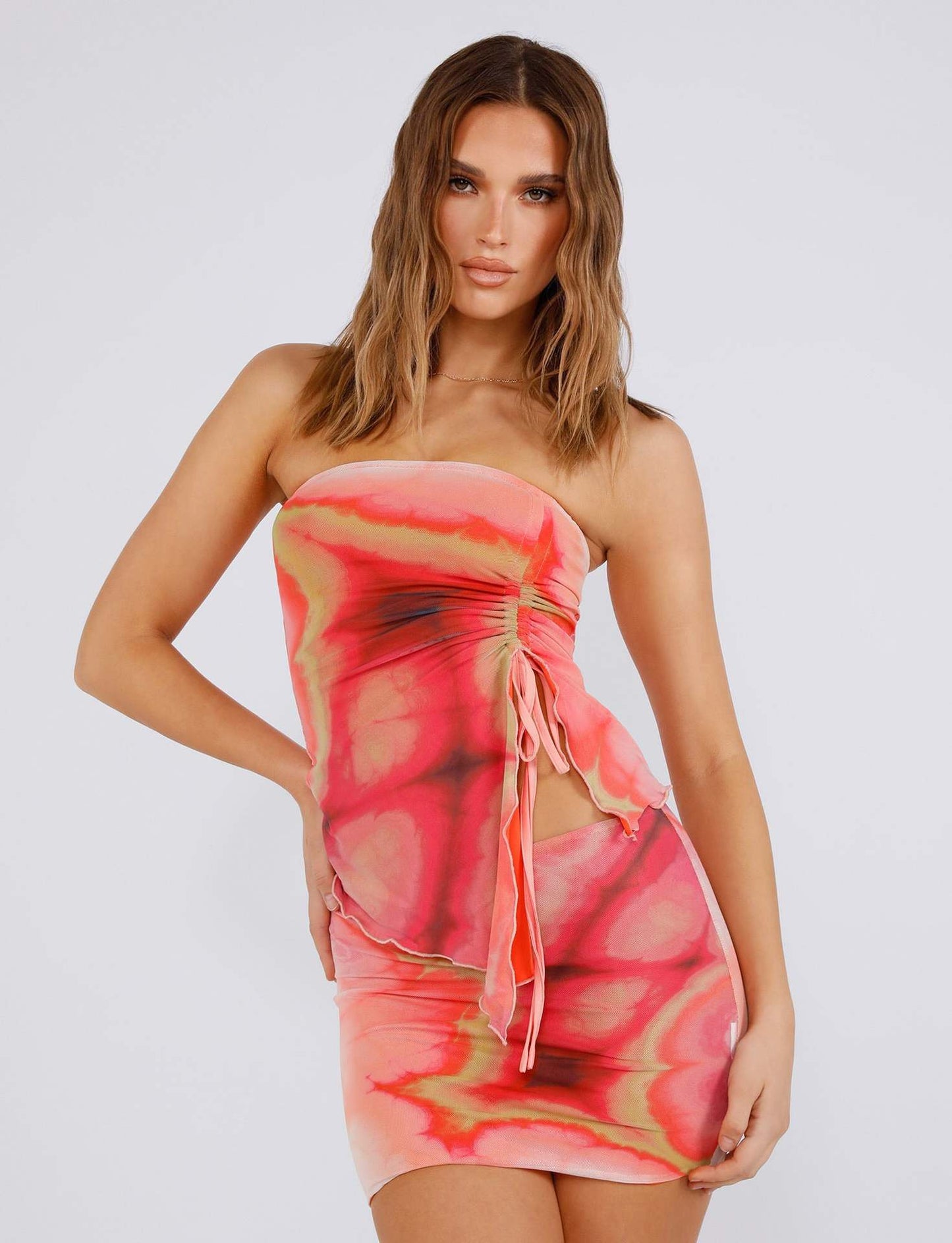 Phuket sexy skirt short matching set