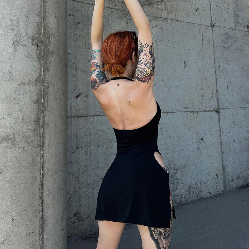 Morocha open split sexy dress