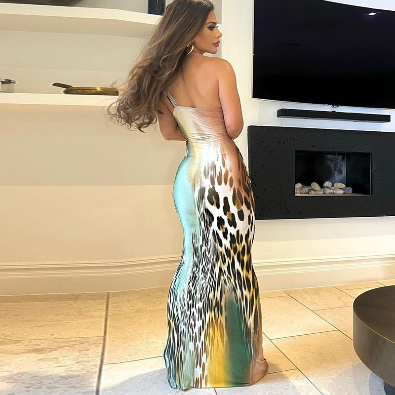 Graciela Maxi print dress