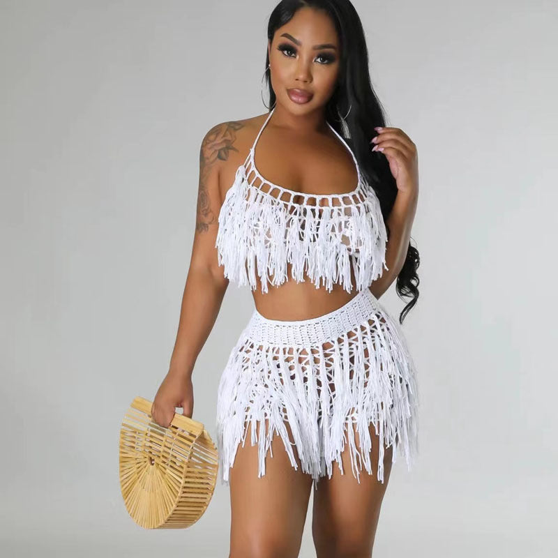 Nara crochet skirt short set