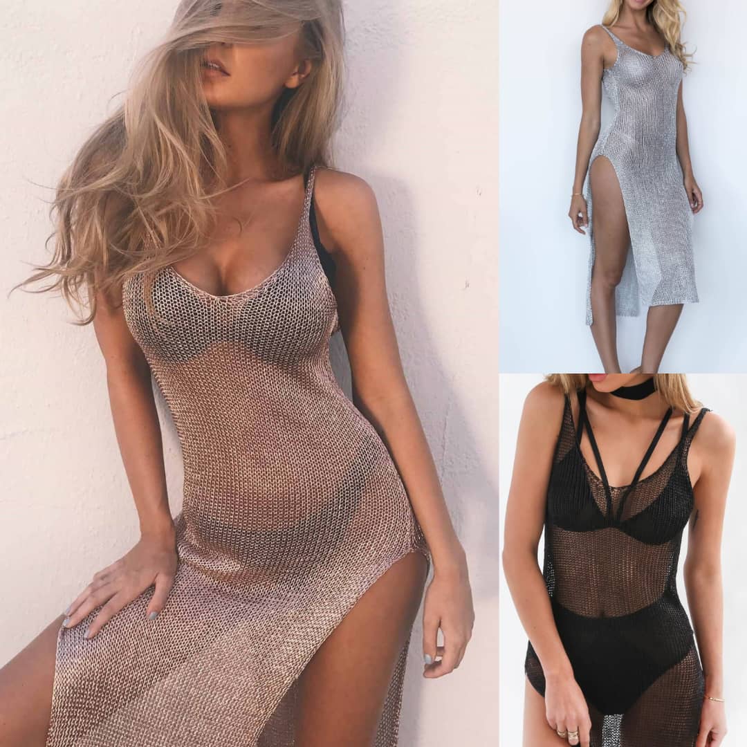 Golden Hour With Chelsea Metallic Long Dress
