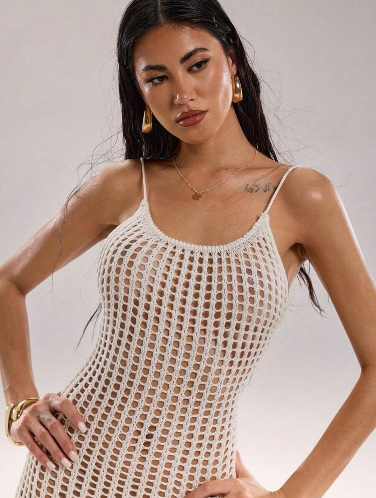 Damalia crochet maxi dress