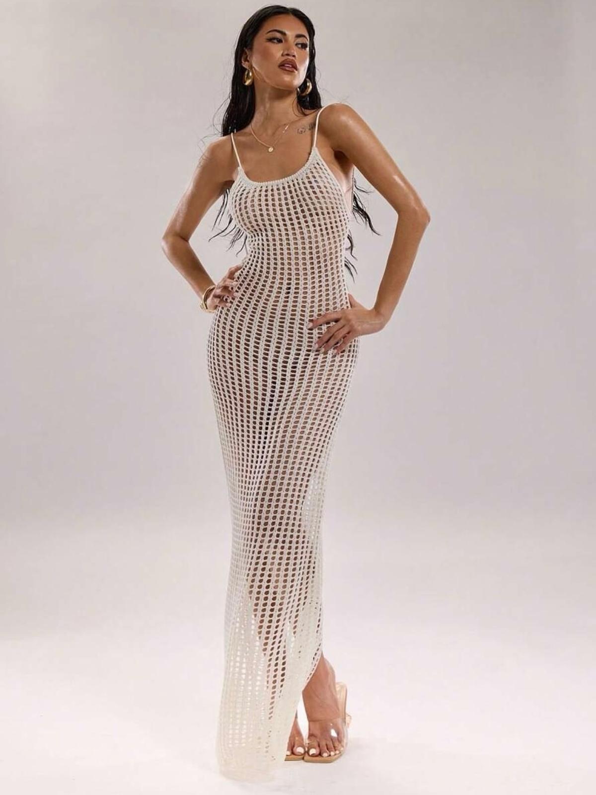 Damalia crochet maxi dress