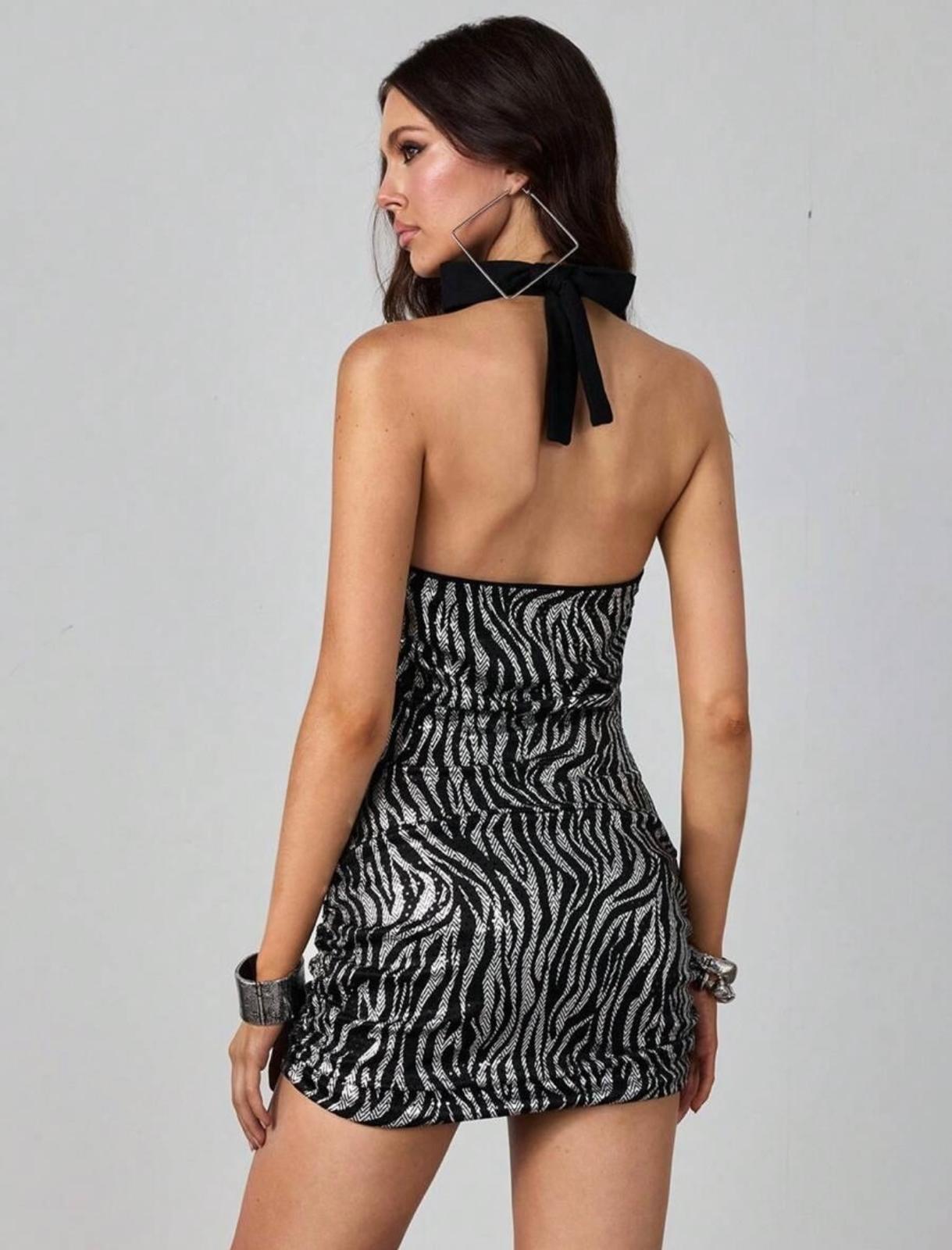 UCVOGUE halter sexy mini dress