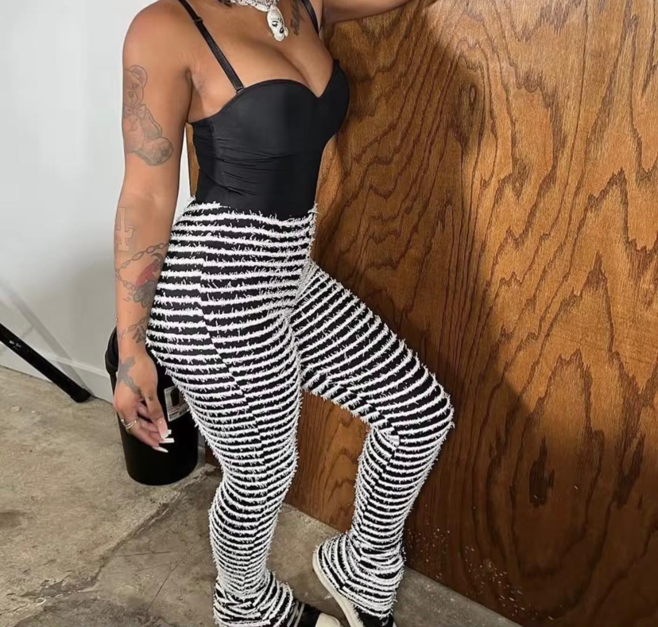 UCVOGUE stripes streetwear pants