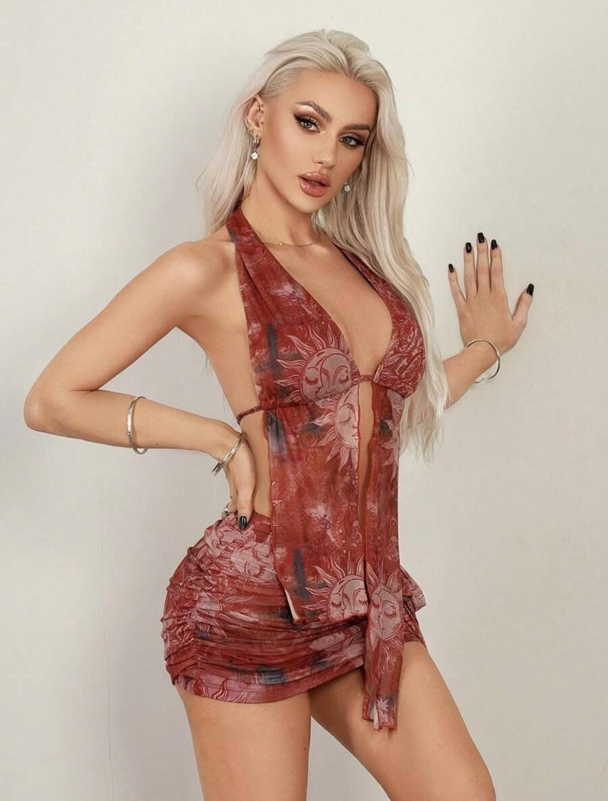 Svetlana matching skirt short set