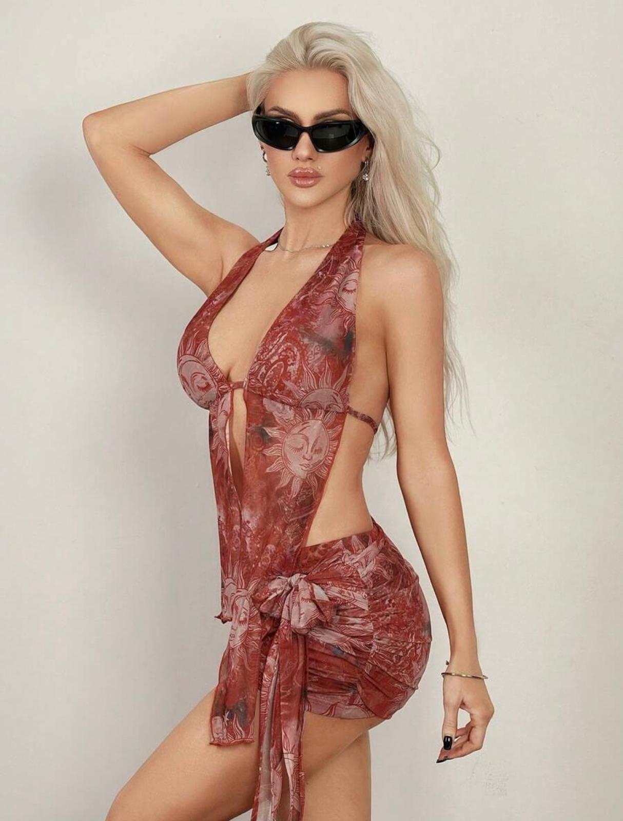 Svetlana matching skirt short set