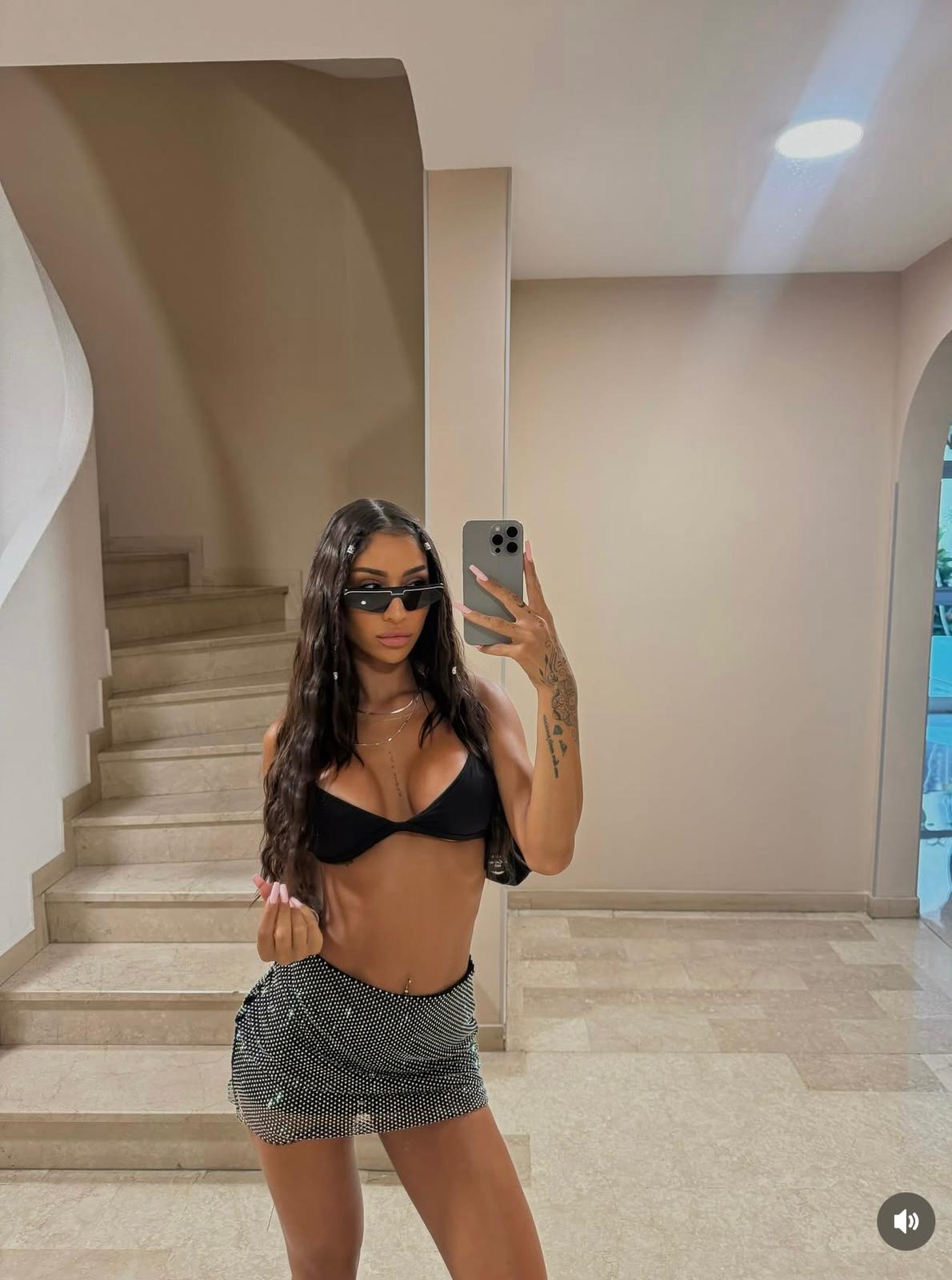 Let’s party with Nicolle silver sexy skirt
