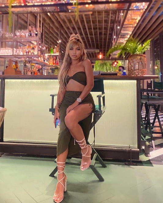 Thai military green matching set