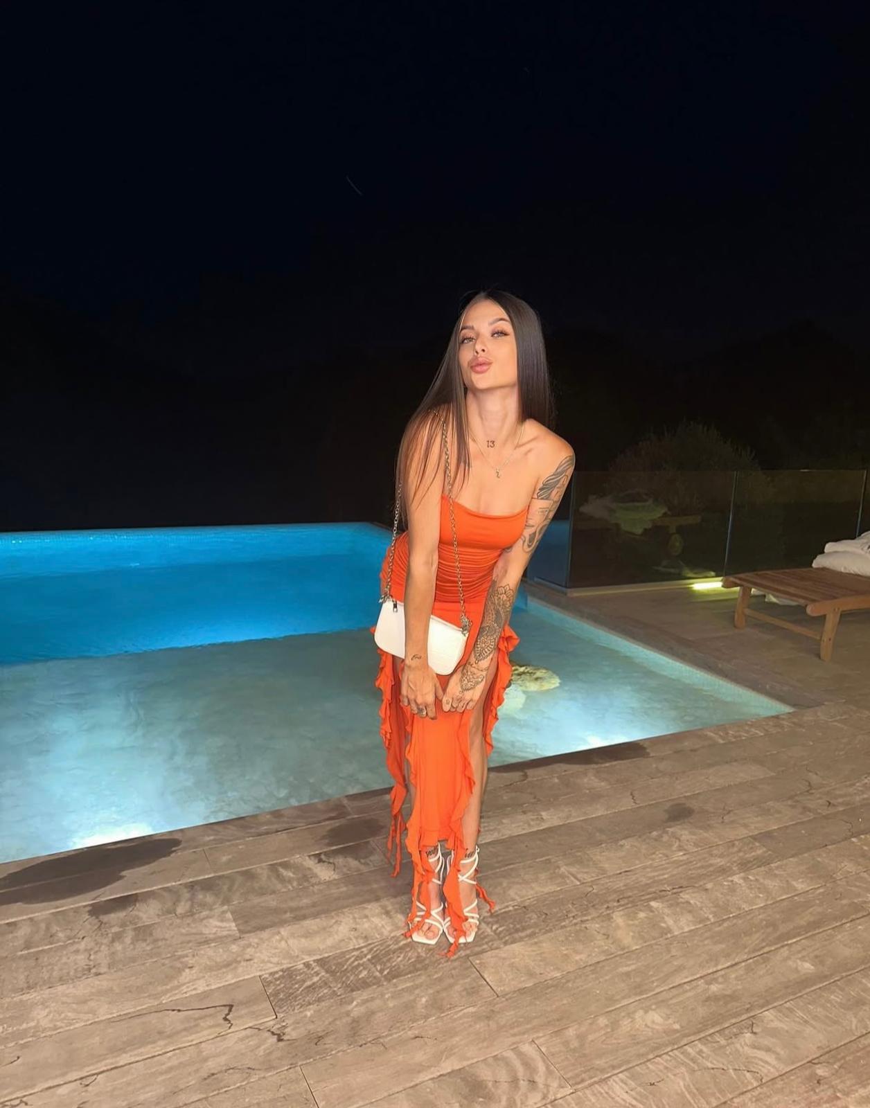 Rufina open back ruffles dress