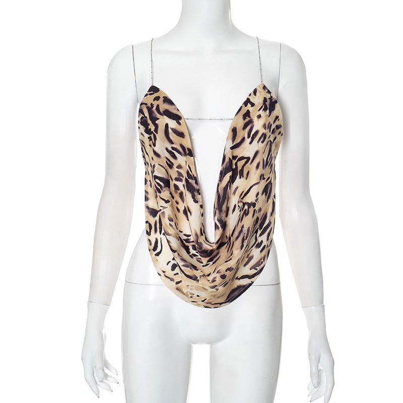 Darana sexy open back halter top