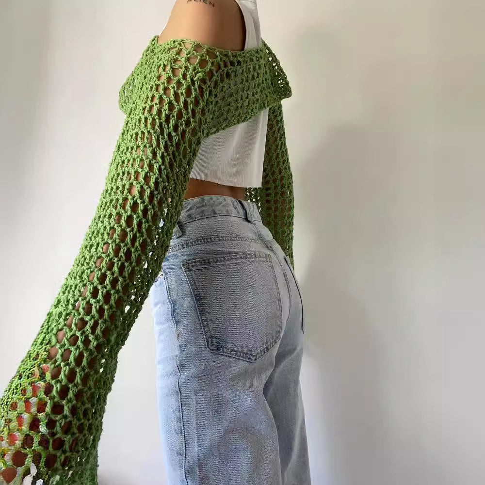 Nicki crop knitting top
