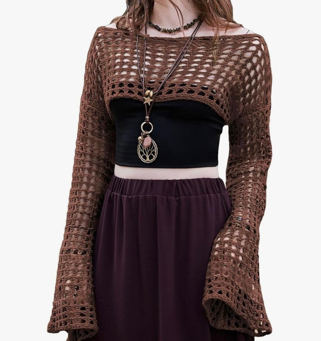 Nicki crop knitting top