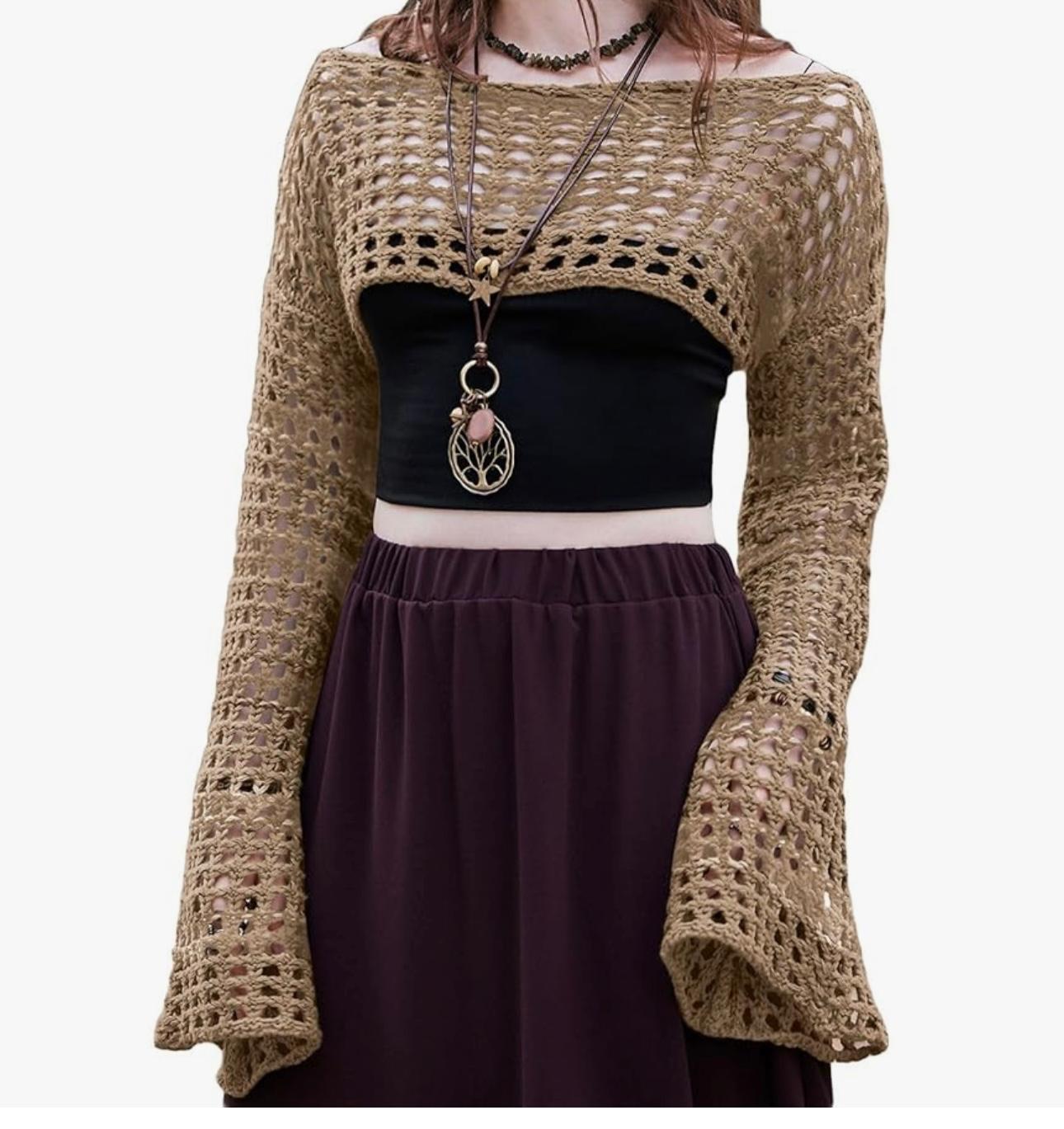 Nicki crop knitting top