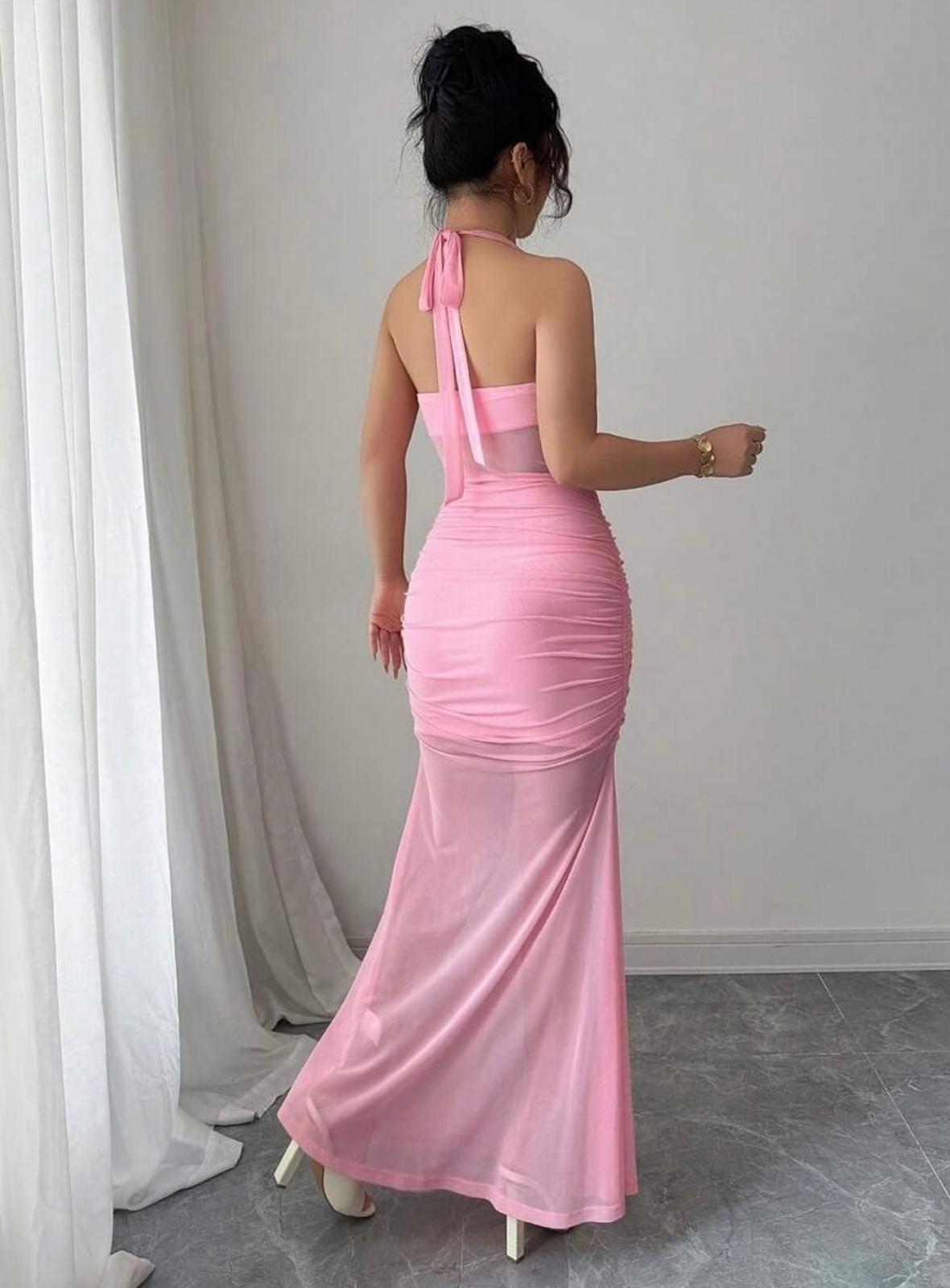 Santa Clara bodycon halter dress