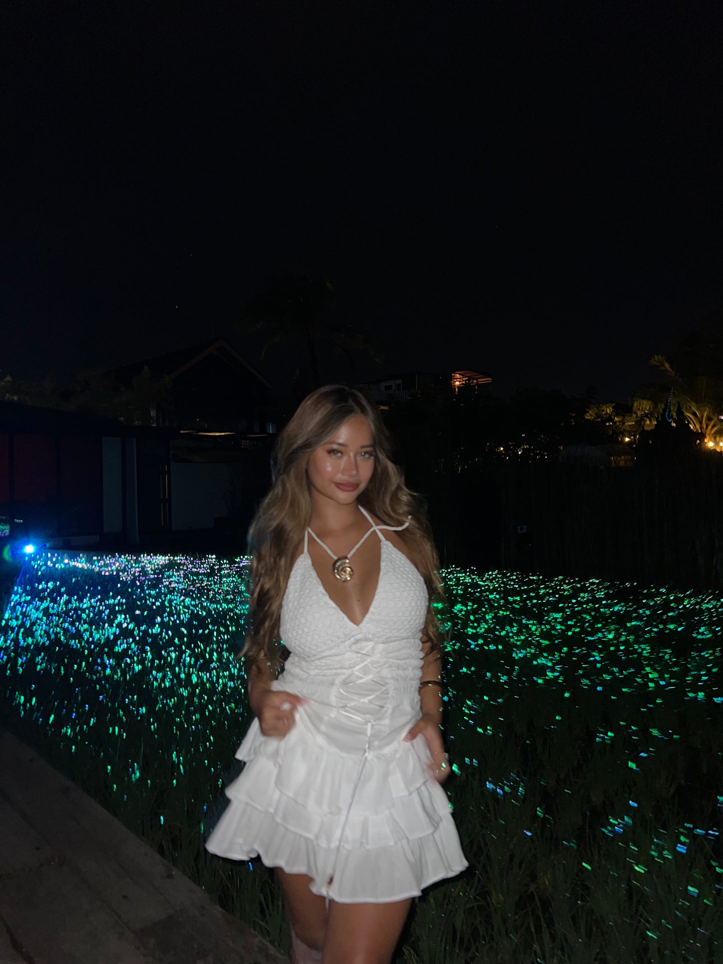 Serenity meets style with Chelsea White Short Dress