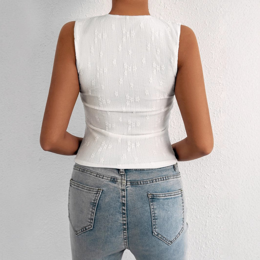 Fashion lace sleeveless top