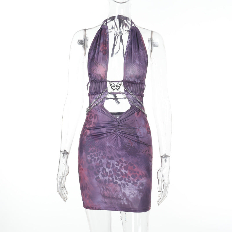 Personalized animal print sexy hip hugging dress