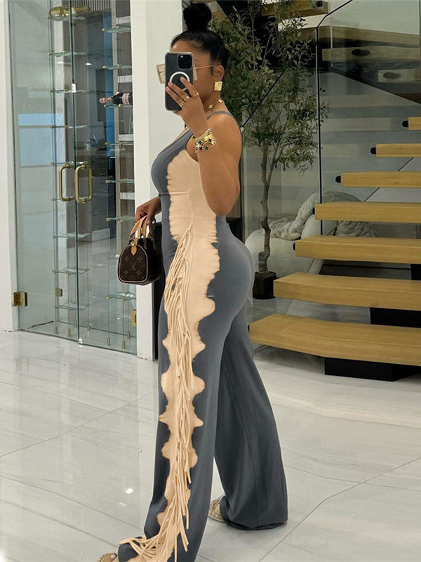 Personalized fringe jumpsuit