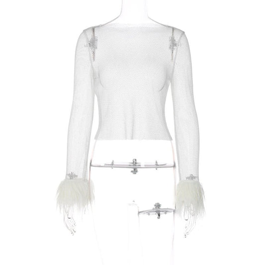 Hollow Out Mesh T-shirt