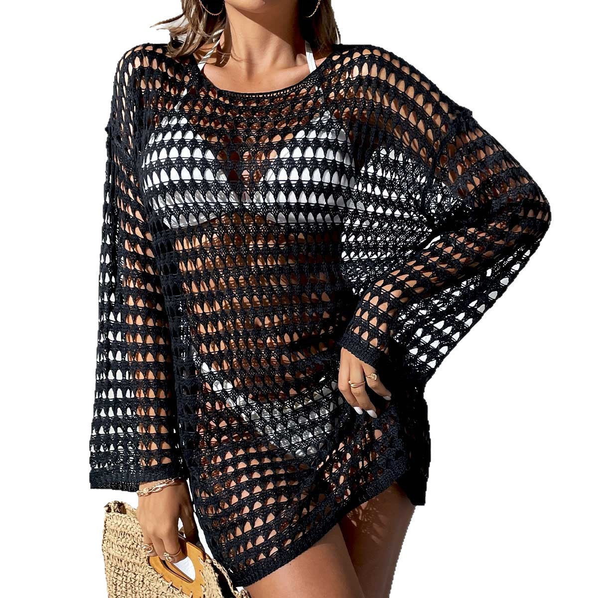 Sexy Knitted Hollow Swimsuit Hoodie