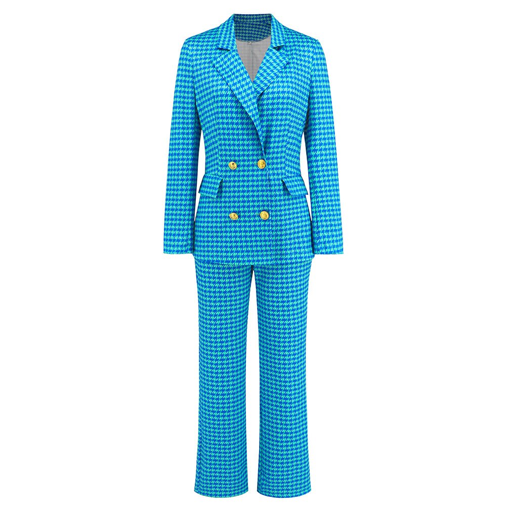 Suit With Buttons Straight Pants