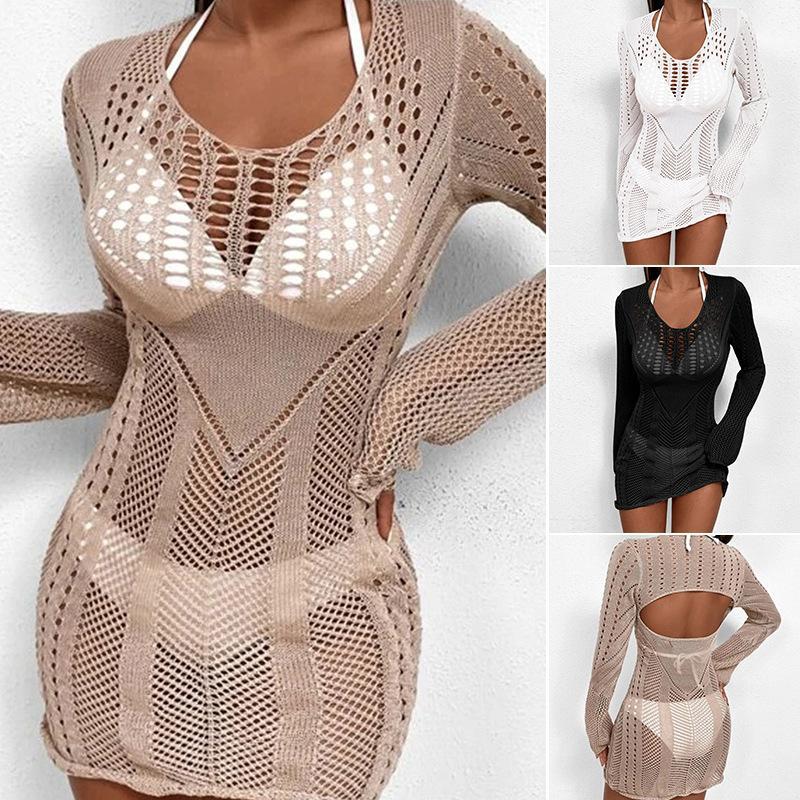 Caroline Crochet Open Back Short Dress