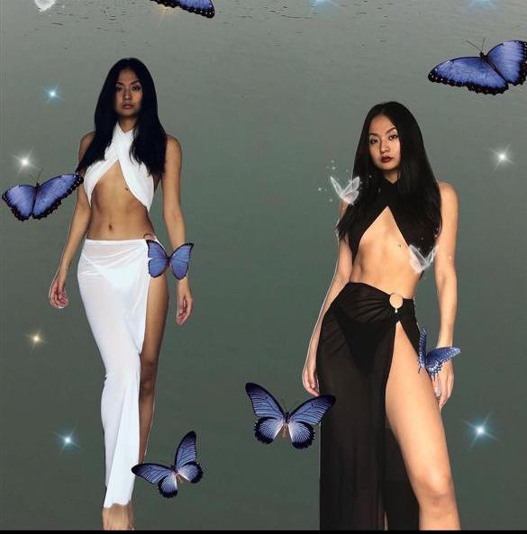 Mitha Mesh Ring Skirt Set