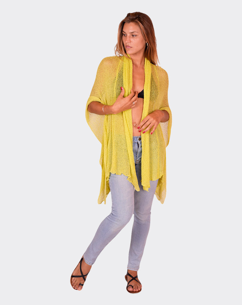 Yellow Stella Knitting Cardigan