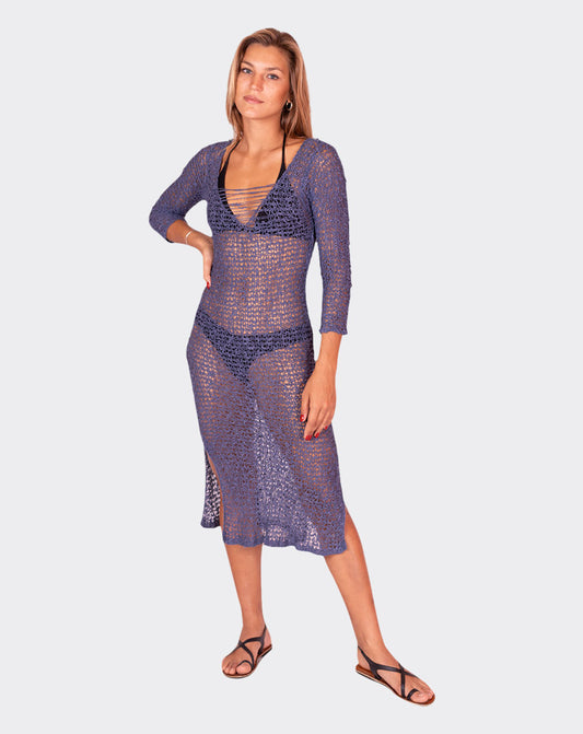 Blue Sienna Slit Cover Up