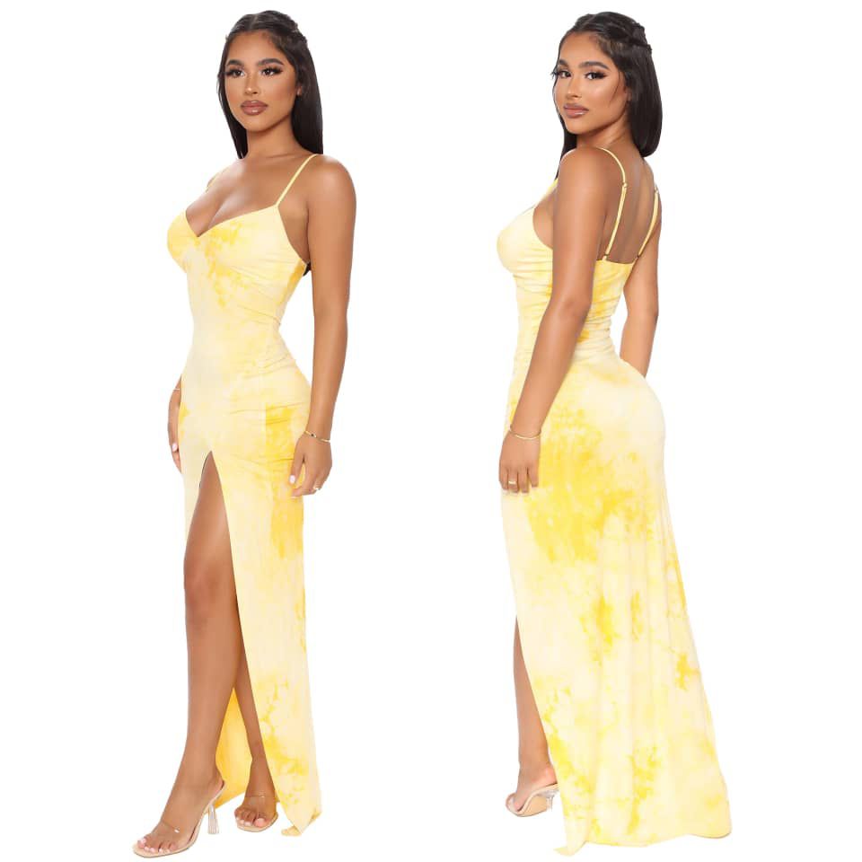 Kim Tie-dye Open Leg Maxi Dress