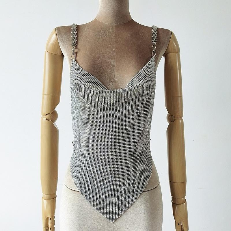 Caterine Metallic Night Out Top
