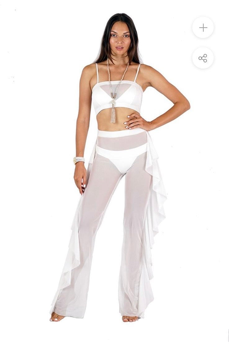 Ana Ruffles mesh Pant Set