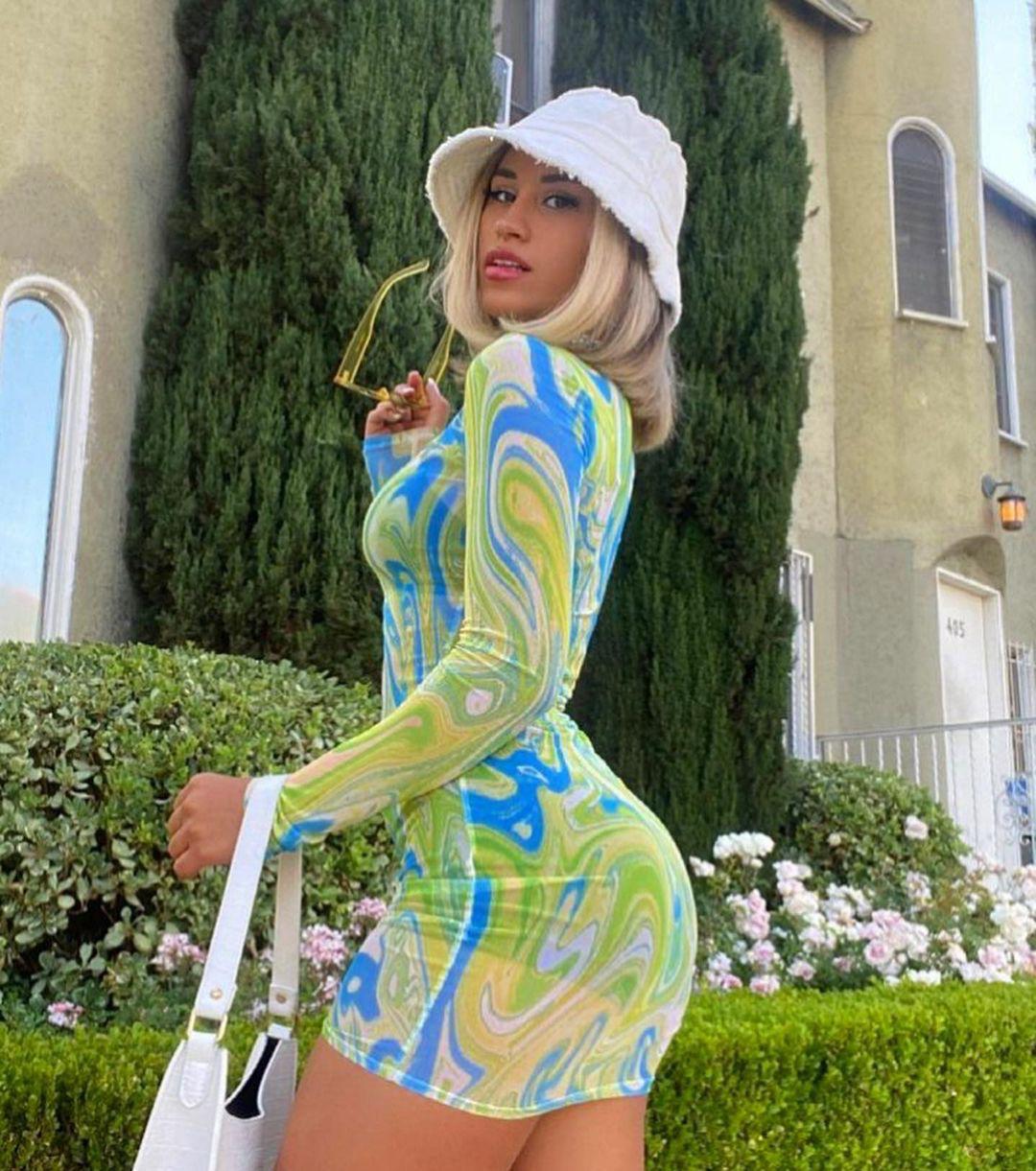 In the garden with Spring Mesh Mini Dress