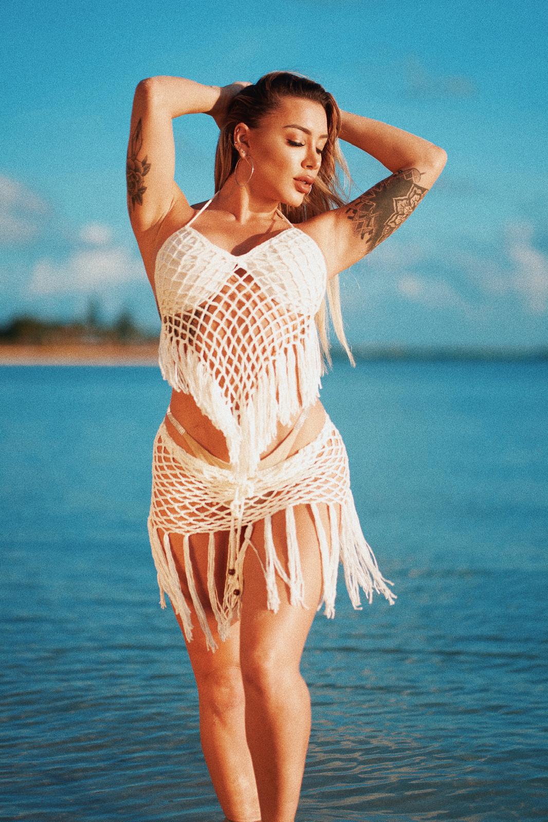 Mia Triangle Crochet Skirt Set