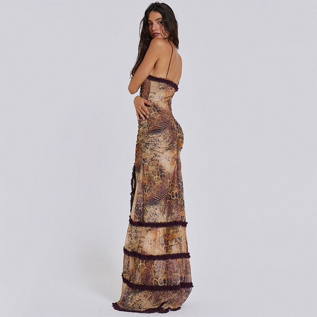 Ready to go on Vacation with Chelsea Open Leg Maxi Dress