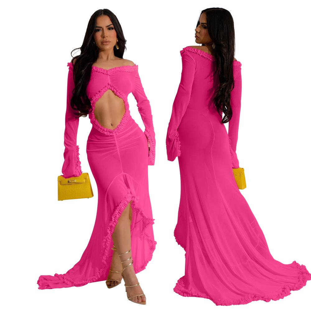 Let’s go out with Violet of the shoulder Maxi dress