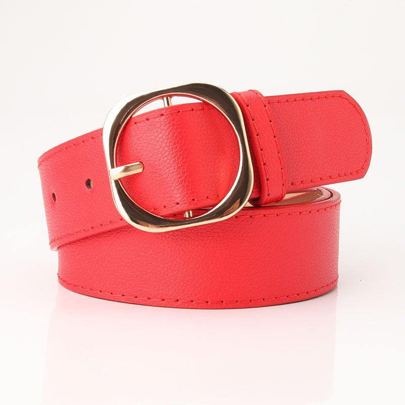 Lychee Pattern PU Belt With Girl's Dress Belt