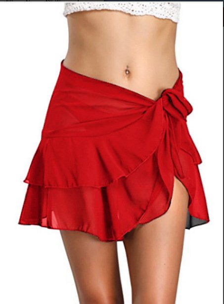 Short Chiffon Hip Skirt