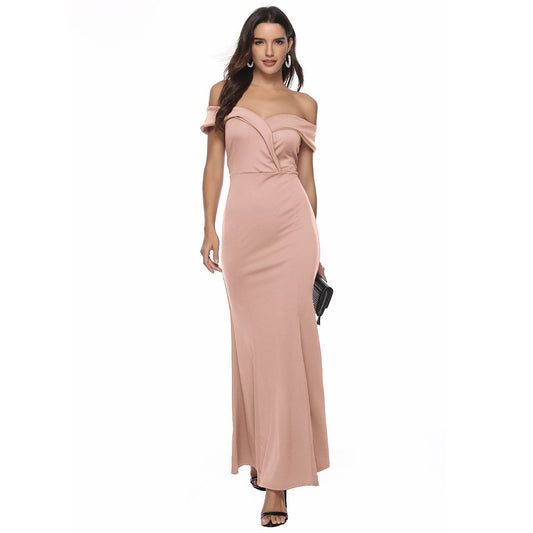 Tania Long Dress With Shoulder Sleeves