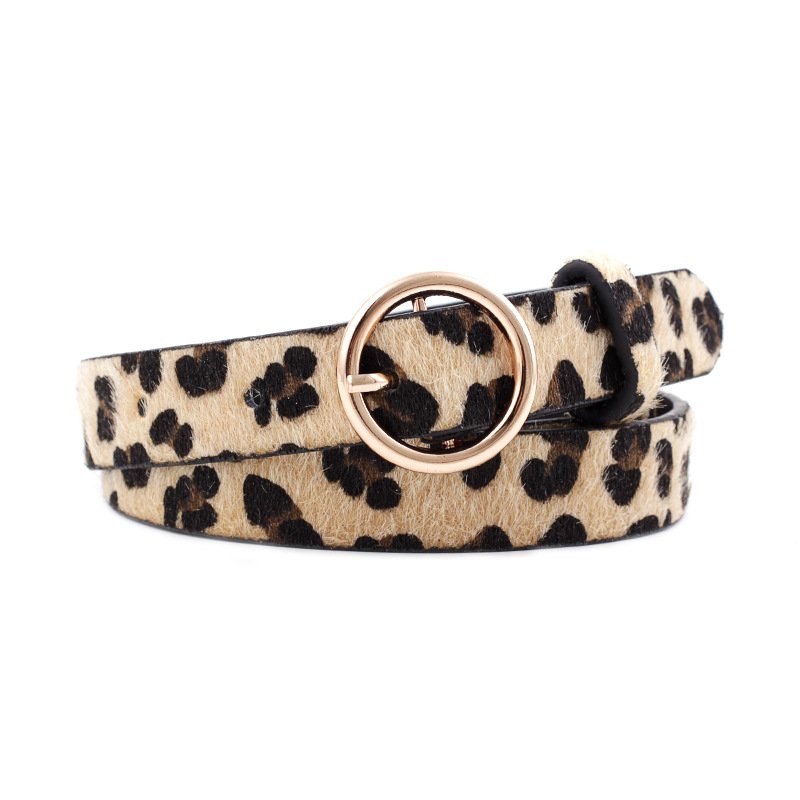 Fashion Round Button Leopard Print Snake