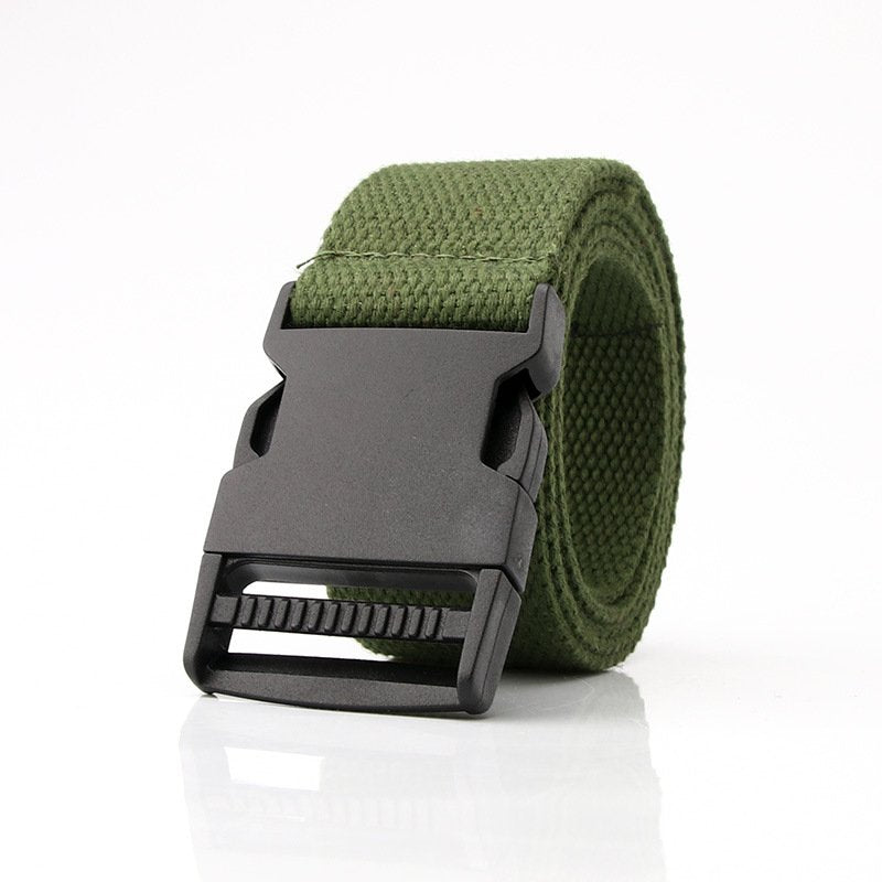 Leisure Sports No Metal Plastic Buckle Belt Outdoor Military Training Belt